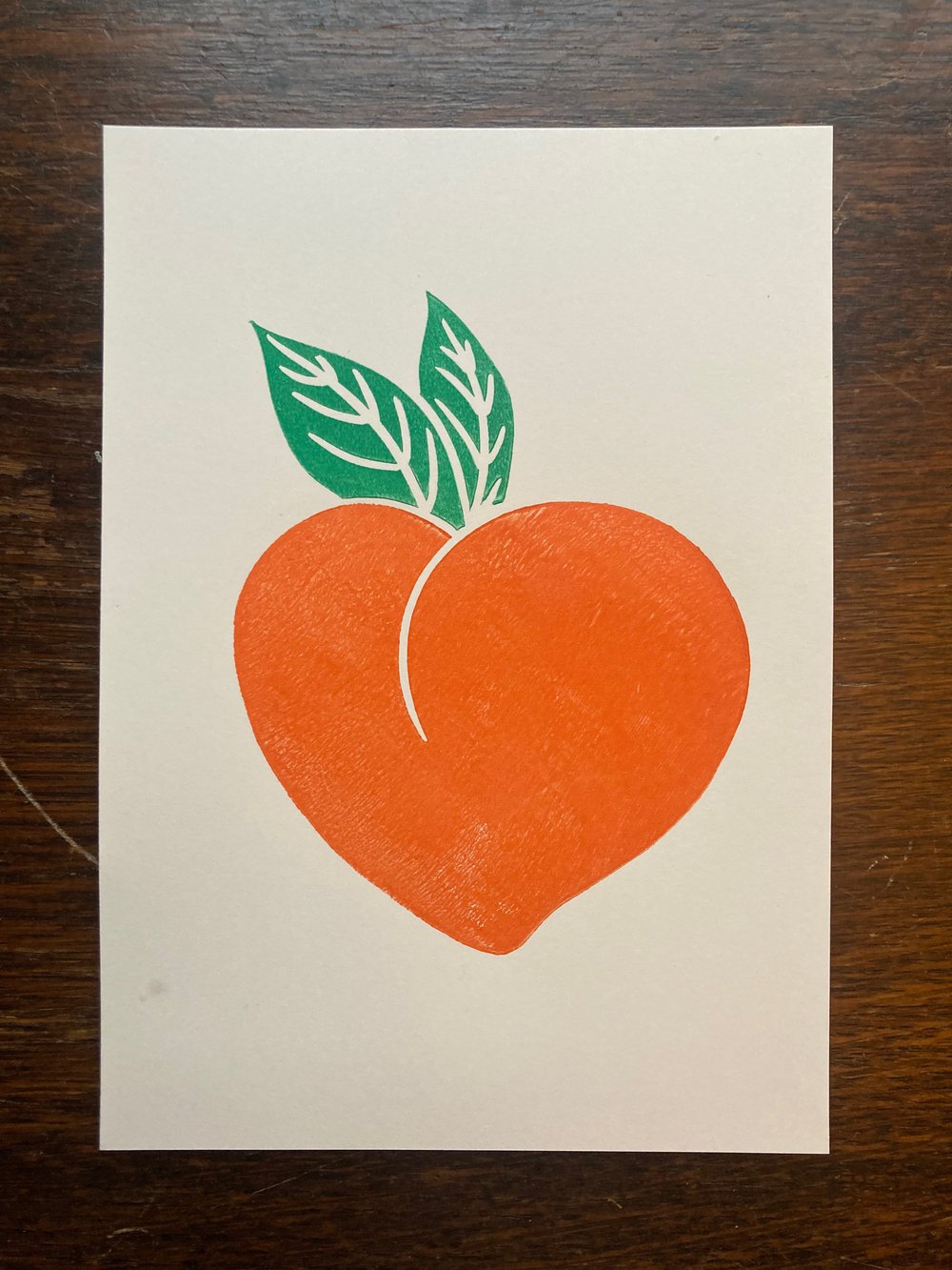 'Just Peachy' Blockprint