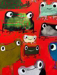 Image 1 of Frogs !!!  A fine Art print  9” x 12” 