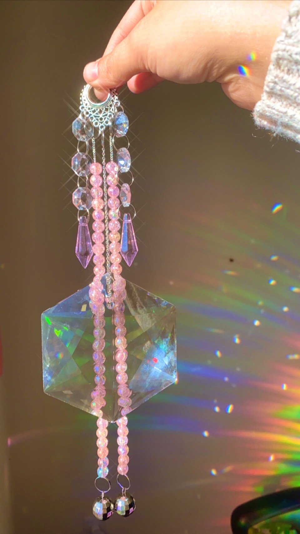 silver giant crystal suncatcher