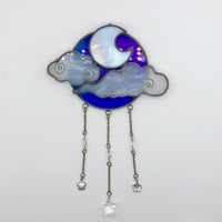 Image 1 of Iridescent Blue Night Sky Suncatcher 