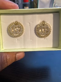 gold gg rope earrings