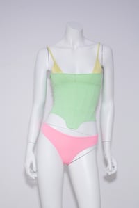 Image 1 of Pastel Green Corset 