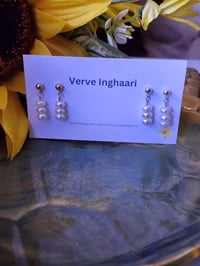 Image 4 of Sterling Silver | Gold-Filled Pearl Earrings | Bridal Earrings | Wedding Earrings