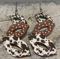 Image 3 of Lip Trio Earrings 