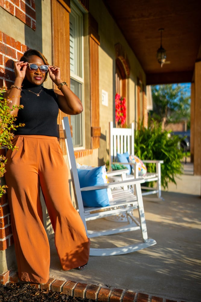 Image of Pleated Wide-Leg Pant