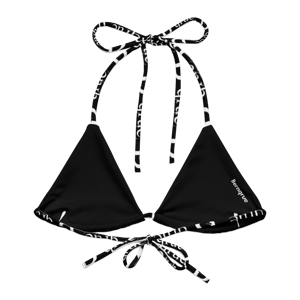 Bernqrue-All-over print recycled string bikini top
