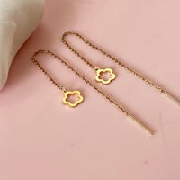 Image 1 of Flower Threader Earrings