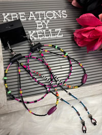 Image 1 of Frosted Plum Large Hoops 