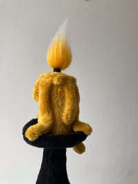 Image 4 of Black And Yellow Candle Holder Folk Doll