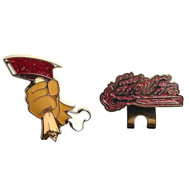 Wine Gold Bundle - Bad To The Bone Pin & Matchstick Clip