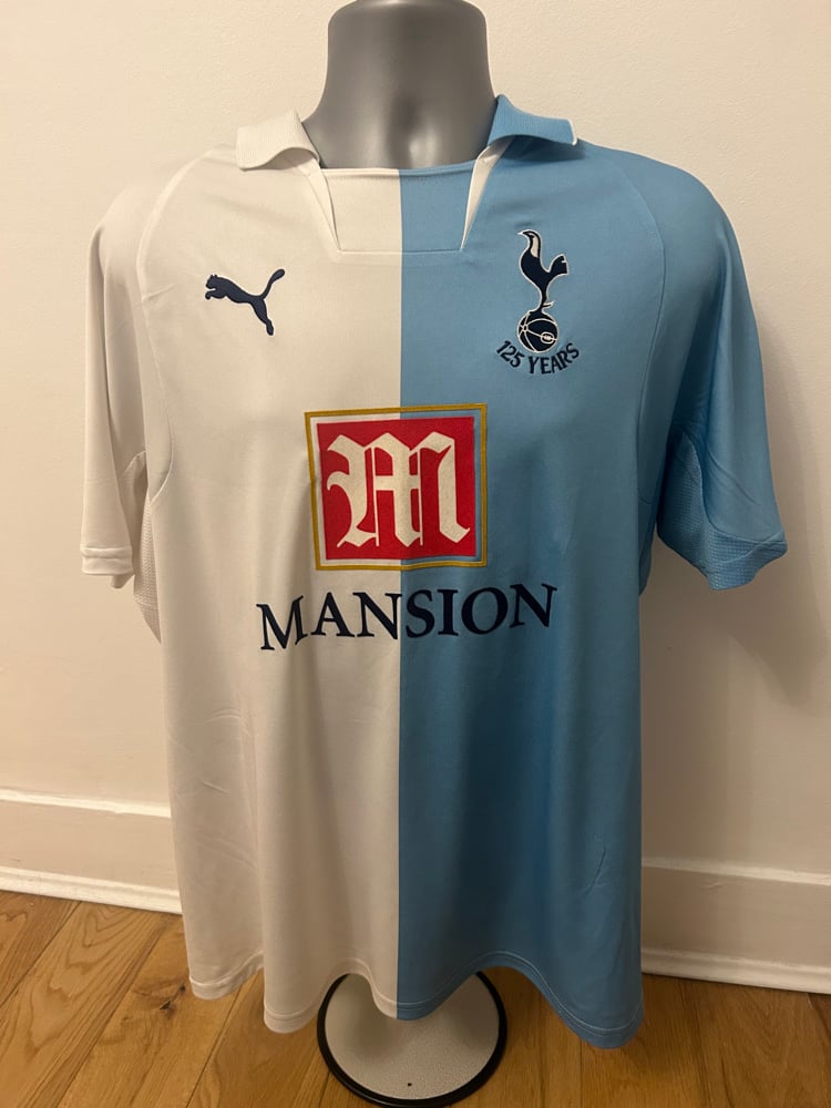 Image of Tottenham Hotspur "BERBATOV 9" 125th Anniversary 2007/08 Shirt + PL patches (L)