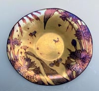 Image 3 of "Cornflowers” satin reduction lustre vase