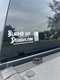 Image 2 of 8” Blacked Out Designs Logo Decal