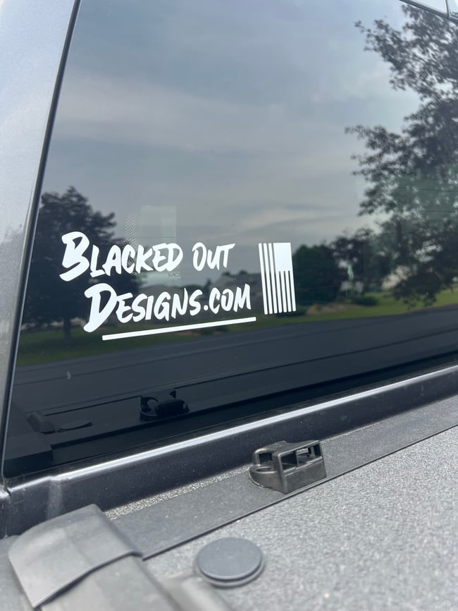 8” Blacked Out Designs Logo Decal | Blacked Out Designs