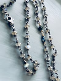 Image 2 of long labradorite necklace with serpent pendant