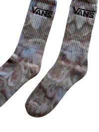 Image 5 of L/XL Adult VANS Hand-Dyed Crew Socks in Stone Watercolor Ice Dye