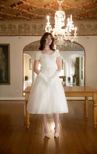 Image 1 of 1960s Bridal Mini Dress