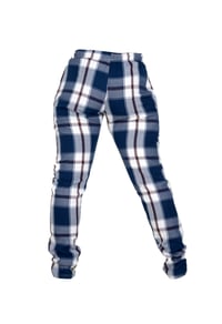 Image 2 of NNE Cream Plaid Sweat Pants