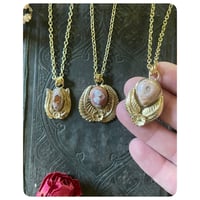 Image 5 of Opal Bloom Talisman Necklaces - Solid Brass 