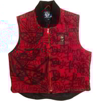 Image 2 of 1 OF 1 RIP MEEKA RED CANVAS VEST L