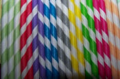 Image of Paper Stripe Straws 25 Multi Color Stripe Straws 5 OF Each color