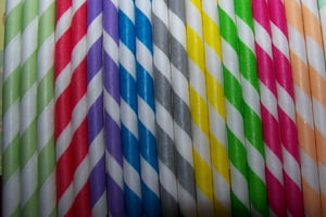 Image of Paper Stripe Straws 50 Straws You Pick The Colors!