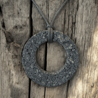 Image 4 of Large Lava Ring Necklace (#06)
