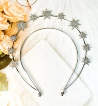 Image 1 of CELESTIAL STAR CROWN BRIDAL HEADPIECE 