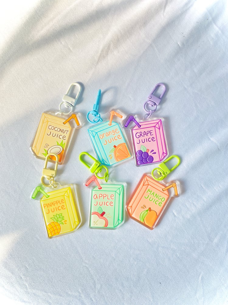 Image of Juice box keychains 