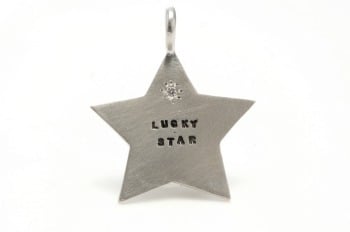 Image of Silver Star with a diamond charms (Lucky Star, The Stars, The North Star, 1,000,000 + 1 Thanks)