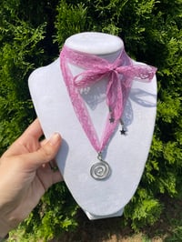 Image 3 of spiral ribbon necklaces