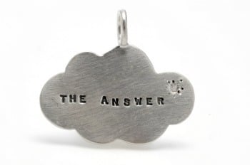 Image of Silver charms with a diamond (Well-Being, Unconditional Love, The Answer, The Sea, A Magic Wand)