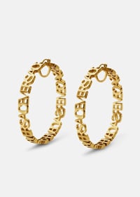 V hoop earrings 