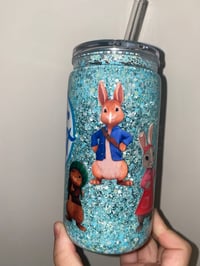 Image 2 of Peter rabbit acrylic can snowglobe 