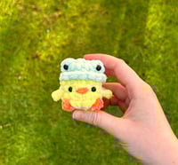 Image 1 of Chick In A Frog Hat