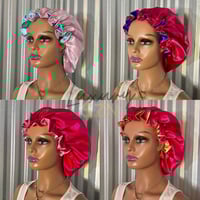 Image 2 of Reversible Satin Bonnets 