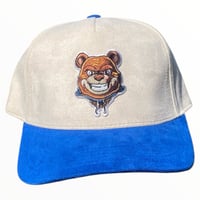 Berr SnapBack Suede {Natural/Blue}