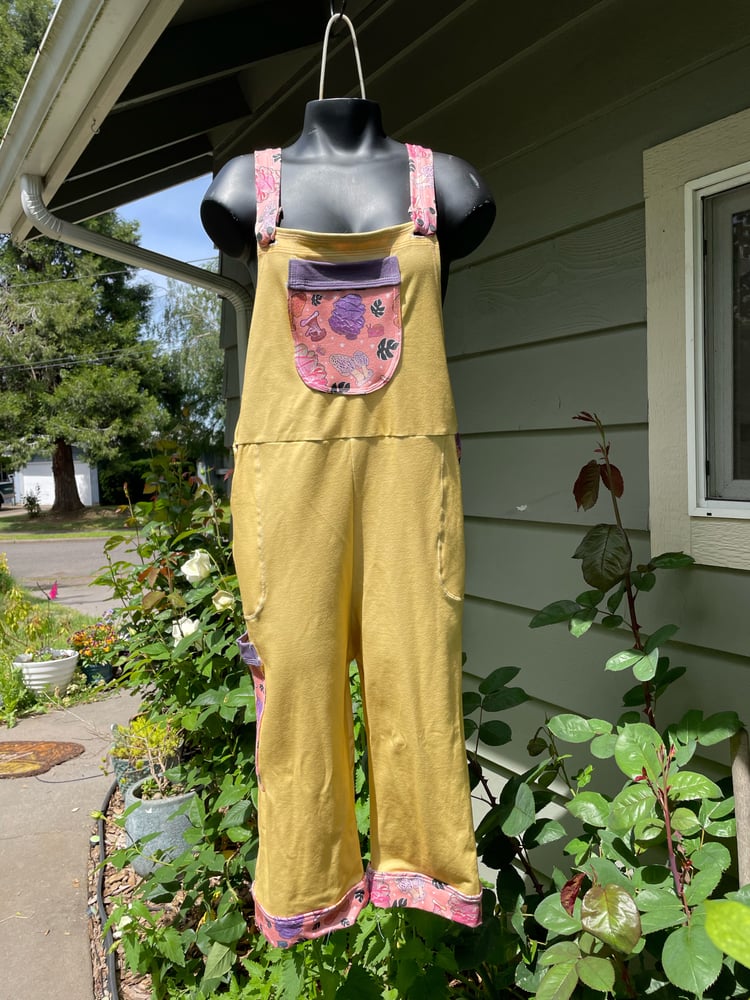 Image of Mushroom/yellow Overalls- Small