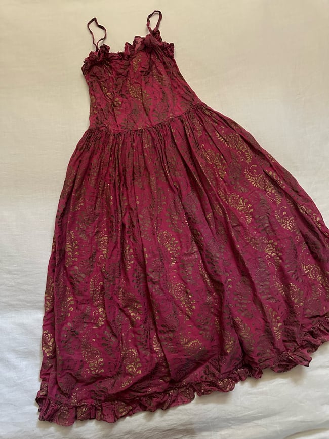 70s Indian cotton dress Monsoon London 