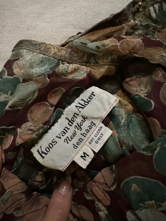 1970s Koos van den Akker chiffon low back bohemian dream dress 