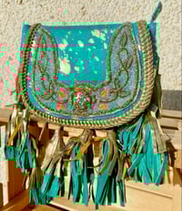 Image 2 of Cowhide Tassel Boho Bag