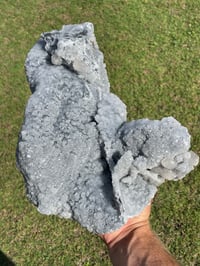 Image 14 of Large UV Calcite On Druzy Quartz Statement Piece #1924