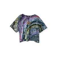 Image 1 of XL Crop Tee in Earthy Agate Ice Dye