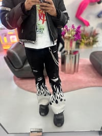 Image 2 of Silver Glitter Flame Denim + Denim 