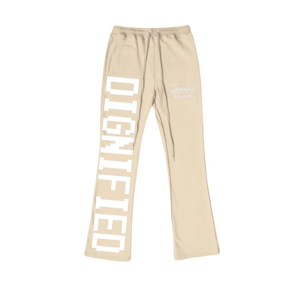 Image of Dignified Stacked Sweatpants (Cream)