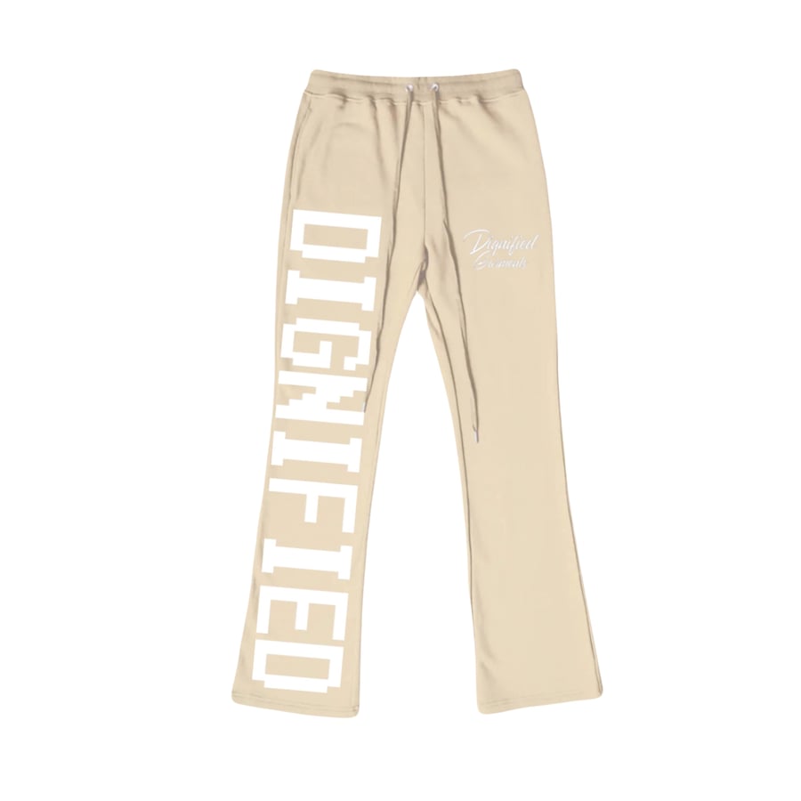 Image of Dignified Stacked Sweatpants (Cream) 