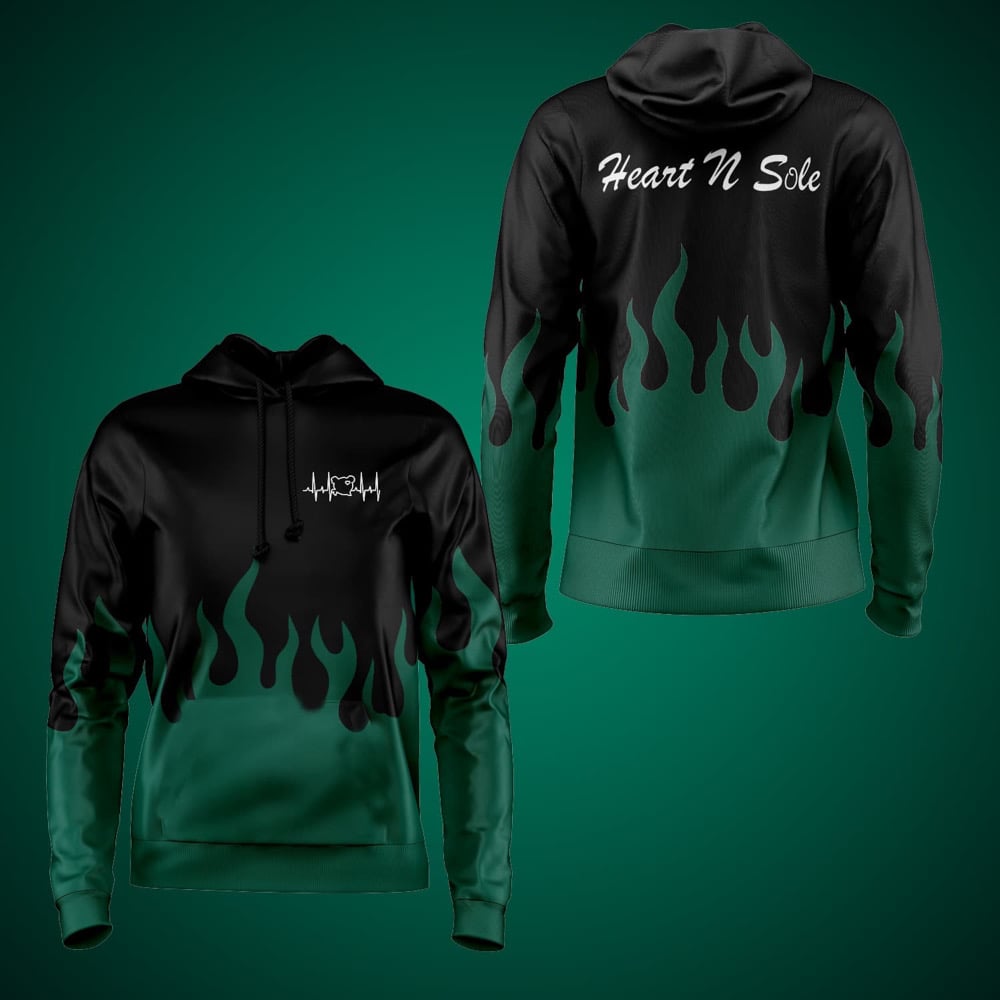 Heart N Sole Two Tone Flame Hoodie