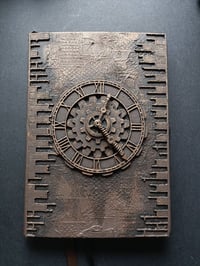 Image 1 of HANDMADE STEAMPUNK JOURNAL WITH CLOCK
