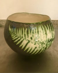 Image 1 of Large Fern Planter - Copper Green