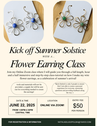 Image 1 of FLOWER EARRING CLASS 06/22